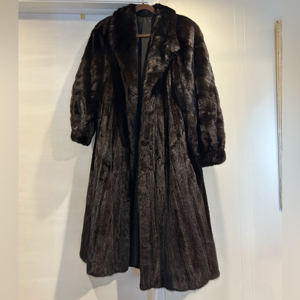 Dark Brown Mink Fur Coat